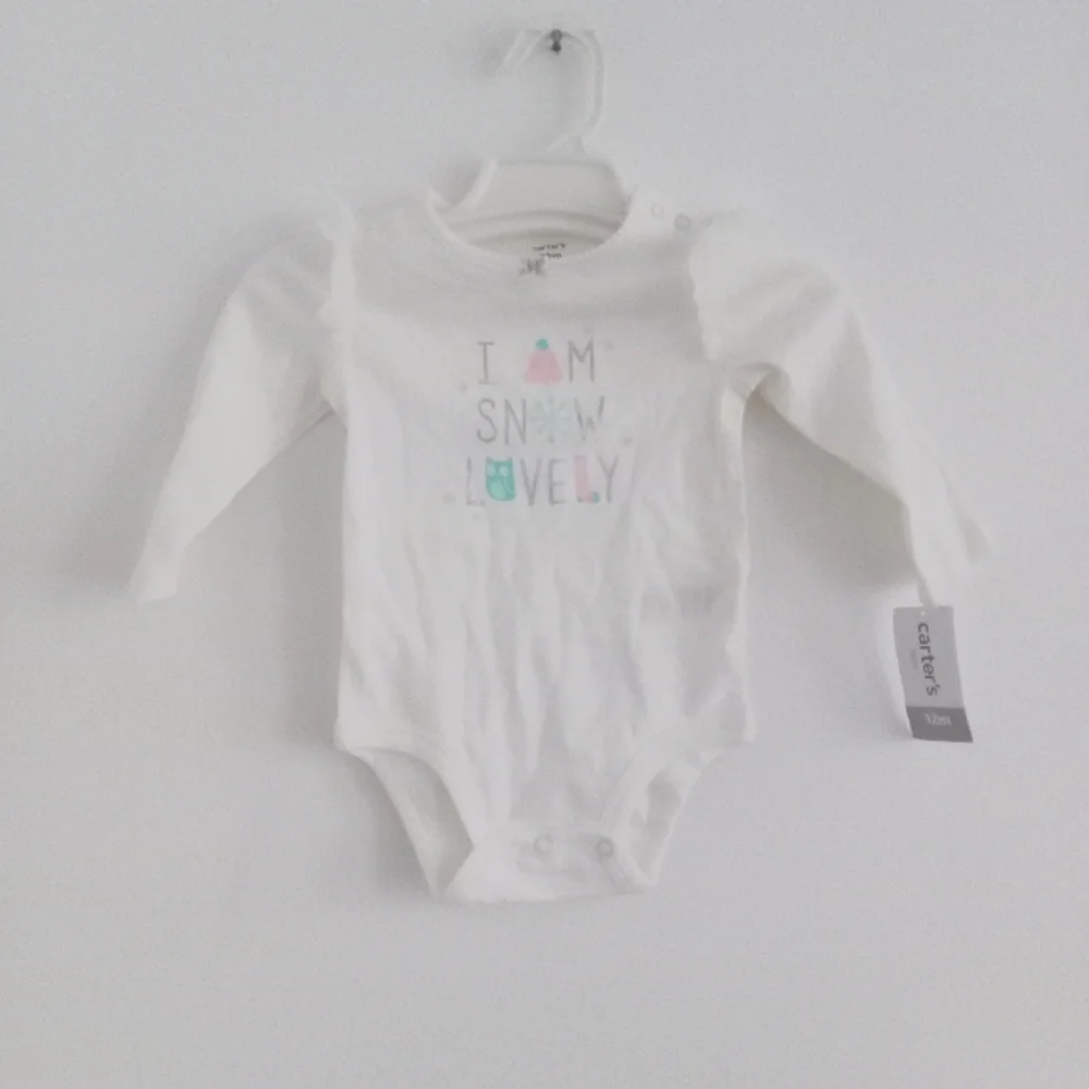 NWT Carter's Baby Girls Snow Lovely Bodysuit One Piece